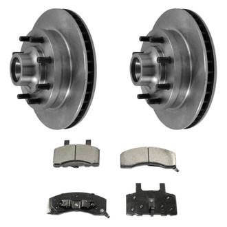 DuraGo® - Premium™ Plain Front Brake Kit with Semi-Metallic Pads