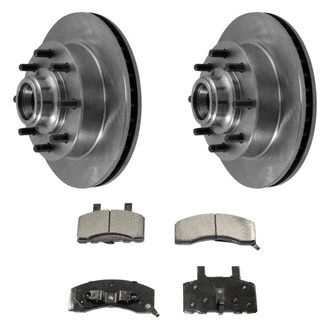 DuraGo® - Premium™ Plain Front Brake Kit with Semi-Metallic Pads