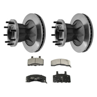 DuraGo® - Premium™ Plain Front Brake Kit with Semi-Metallic Pads