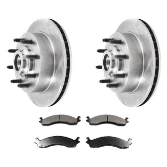 DuraGo® - Premium 1-Piece Plain Brake Kit with Semi-Metallic Brake Pads