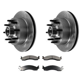 DuraGo® - Premium™ Plain Front Brake Kit with Semi-Metallic Pads