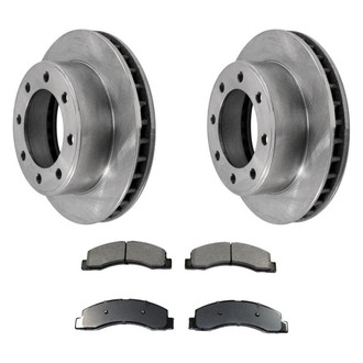 DuraGo® - Premium™ Plain Front Brake Kit with Semi-Metallic Pads