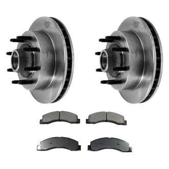 DuraGo® - Premium™ Plain Front Brake Kit with Semi-Metallic Pads