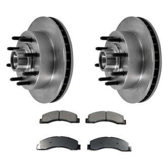 DuraGo® - Premium™ Plain Front Brake Kit with Semi-Metallic Pads
