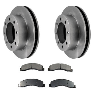 DuraGo® - Premium™ Plain Front Brake Kit with Semi-Metallic Pads