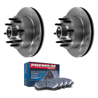 DuraGo® - Premium™ Plain Front Brake Kit with Semi-Metallic Pads