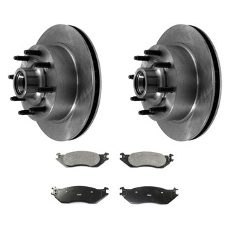 DuraGo® - Premium™ Plain Front Brake Kit with Semi-Metallic Pads