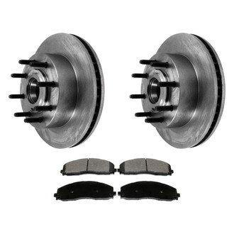 DuraGo® - Premium™ Plain Front Brake Kit with Semi-Metallic Pads