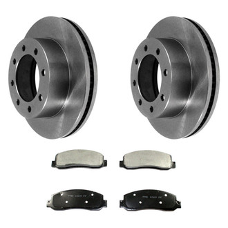 DuraGo® - Premium™ Plain Front Brake Kit with Semi-Metallic Pads