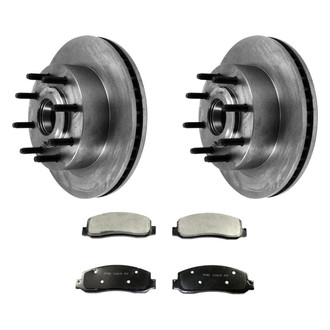 DuraGo® - Premium™ Plain Front Brake Kit with Semi-Metallic Pads