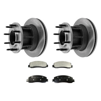 DuraGo® - Premium™ Plain Front Brake Kit with Semi-Metallic Pads