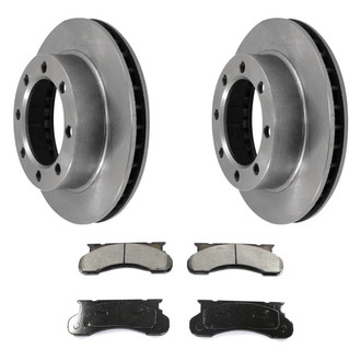 DuraGo® - Premium™ Plain Front Brake Kit with Semi-Metallic Pads