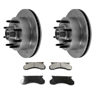 DuraGo® - Premium™ Plain Front Brake Kit with Semi-Metallic Pads