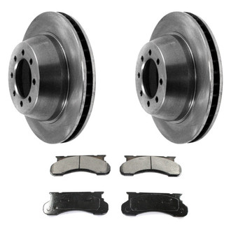 DuraGo® - Premium™ Plain Front Brake Kit with Semi-Metallic Pads