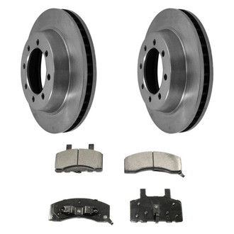DuraGo® - Premium™ Plain Front Brake Kit with Semi-Metallic Pads