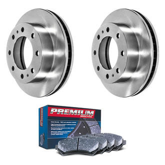 DuraGo® - Premium™ Plain Front Brake Kit with Semi-Metallic Pads