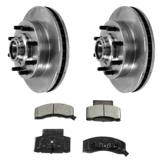 DuraGo® - Premium™ Plain Front Brake Kit with Semi-Metallic Pads