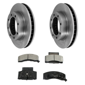 DuraGo® - Premium™ Plain Front Brake Kit with Semi-Metallic Pads