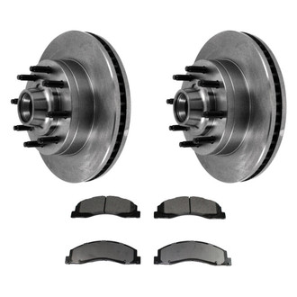DuraGo® - Premium™ Plain Front Brake Kit with Semi-Metallic Pads