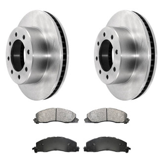 DuraGo® - Premium™ Plain Front Brake Kit with Semi-Metallic Pads