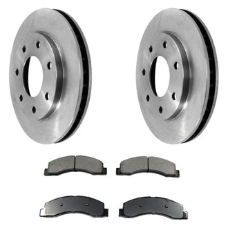 DuraGo® - Premium™ Plain Front Brake Kit with Semi-Metallic Pads