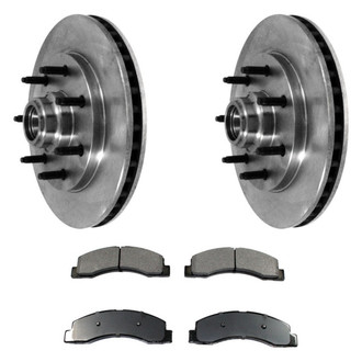 DuraGo® - Premium™ Plain Front Brake Kit with Semi-Metallic Pads