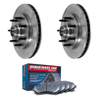 DuraGo® - Premium™ Plain Front Brake Kit with Semi-Metallic Pads