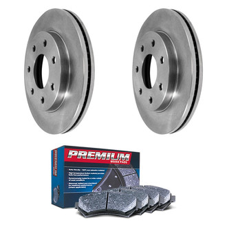 DuraGo® - Premium™ Plain Front Brake Kit with Semi-Metallic Pads