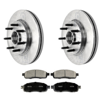 DuraGo® - Premium™ Plain Front Brake Kit with Semi-Metallic Pads