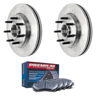 DuraGo® - Premium™ Plain Front Brake Kit with Semi-Metallic Pads