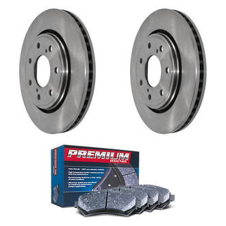 DuraGo® - Premium™ Plain Front Brake Kit with Semi-Metallic Pads