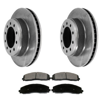 DuraGo® - Premium™ Plain Front Brake Kit with Semi-Metallic Pads