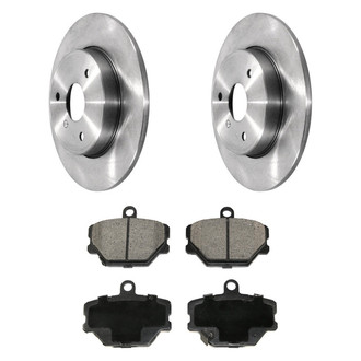 DuraGo® - Premium 1-Piece Plain Brake Kit with Semi-Metallic Brake Pads