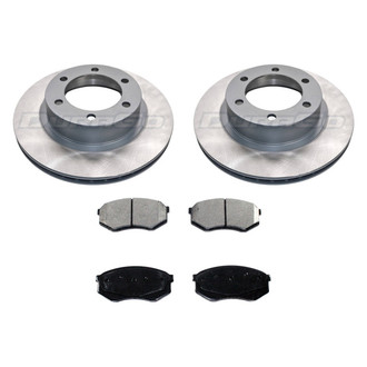 DuraGo® - Titanium Series Plain Front Brake Kit with Ceramic Pads
