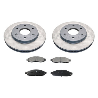 DuraGo® - Titanium Series Plain Front Brake Kit with Ceramic Pads