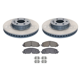 DuraGo® - Titanium Series 1-Piece Plain Brake Kit with Ceramic Brake Pads