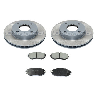 DuraGo® - Titanium Series Plain Front Brake Kit with Ceramic Pads
