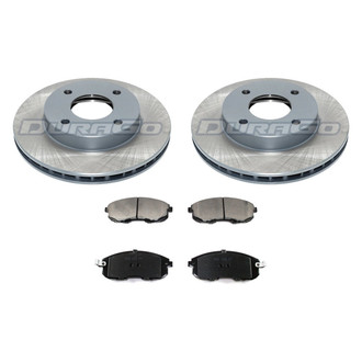DuraGo® - Titanium Series Plain Front Brake Kit with Ceramic Pads