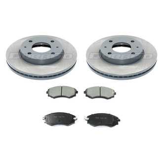 DuraGo® - Titanium Series Plain Front Brake Kit with Ceramic Pads