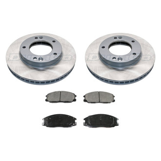 DuraGo® - Titanium Series Plain Front Brake Kit with Ceramic Pads