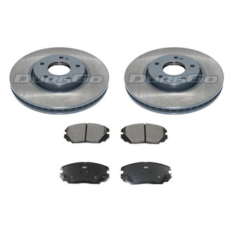 DuraGo® - Titanium Series Plain Front Brake Kit with Ceramic Pads