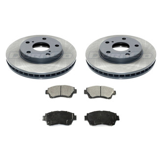DuraGo® - Titanium Series Plain Front Brake Kit with Ceramic Pads
