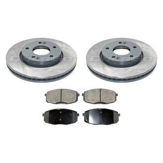 DuraGo® - Titanium Series Plain Front Brake Kit with Ceramic Pads