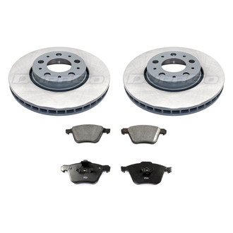 DuraGo® - Titanium Series Plain Front Brake Kit with Ceramic Pads