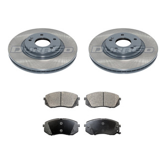 DuraGo® - Titanium Series 1-Piece Plain Brake Kit with Ceramic Brake Pads