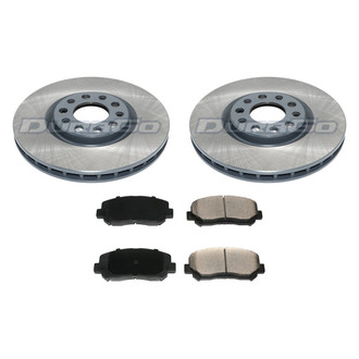 DuraGo® - Titanium Series Plain Front Brake Kit with Ceramic Pads