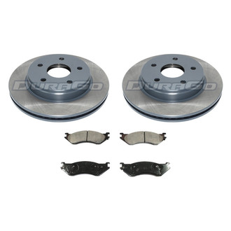 DuraGo® - Titanium Series Plain Front Brake Kit with Ceramic Pads