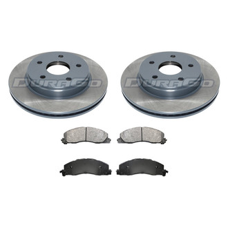 DuraGo® - Titanium Series Plain Front Brake Kit with Ceramic Pads