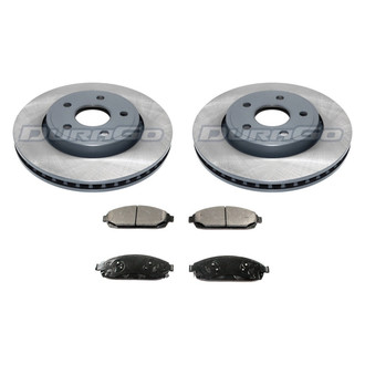 DuraGo® - Titanium Series Plain Front Brake Kit with Ceramic Pads