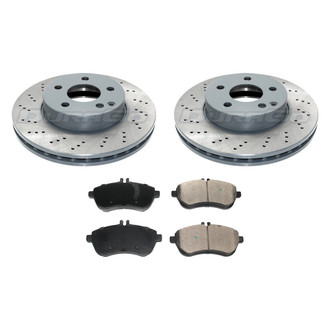 DuraGo® - Titanium Series Drilled Front Brake Kit with Ceramic Pads